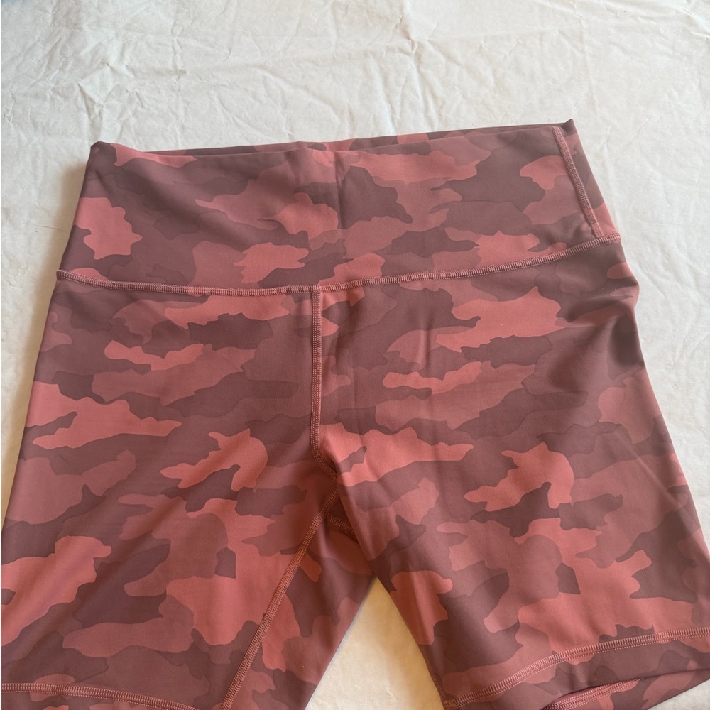 Lululemon Athletica Camo Pink Bike Shorts